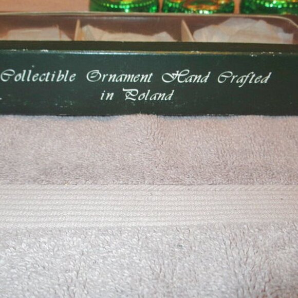 Vtg Blown Glass Chrismtas Ornaments Glitter Irish Celtic Cross Claddagh Shamrock - Picture 8 of 10